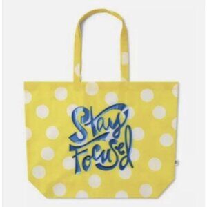 2 Pack Stay Focused' Packable Tote Dot Bag Yellow - Tabitha Brown for Target